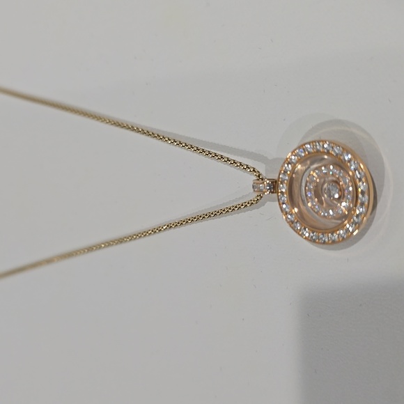 ✅ CHOPARD Happy Diamonds 18K Yellow Gold Pendant + 18K Chain ⭐ A Classic Chopard - Picture 7 of 17